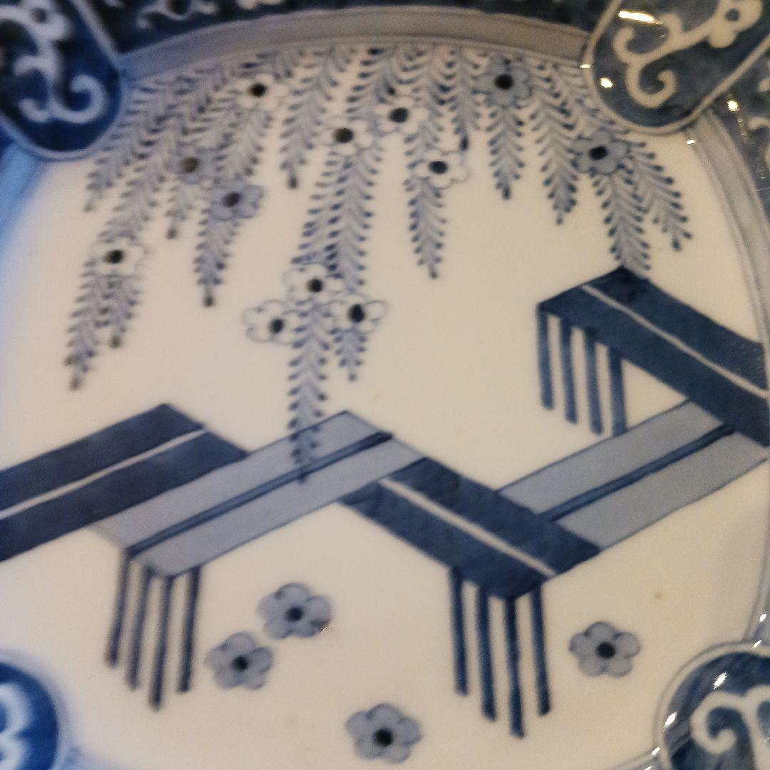 古伊万里　染付け皿　22センチ