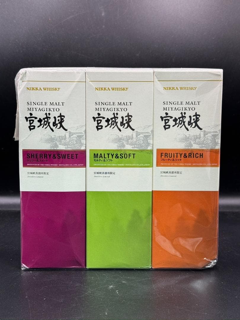 宮城峡 シングルモルトウイスキー 3種セット180m 未開封