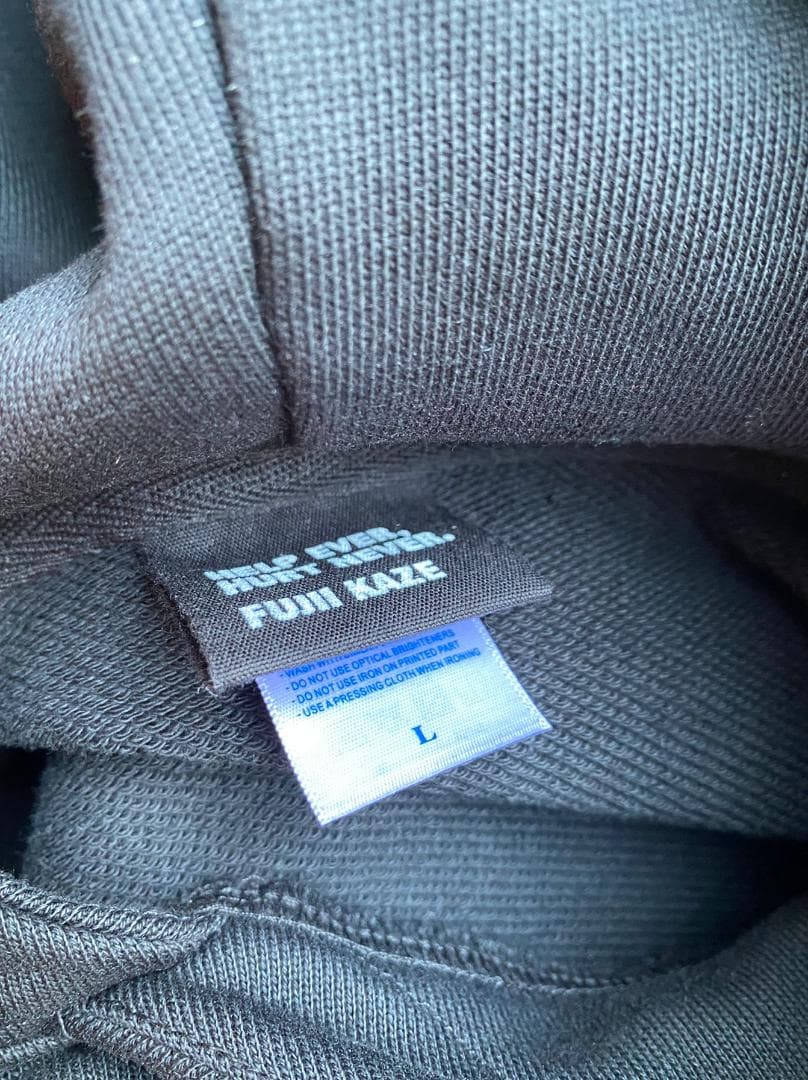 藤井風 HEHN カラフルグラフィック ブラックフード付きパーカー L