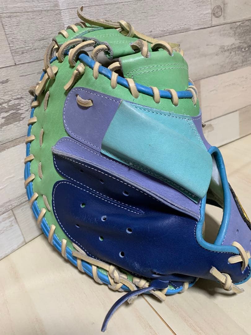 1点物 BM（ベースマン）軟式キャッチャーミット マルチカラー デザイン 日本製