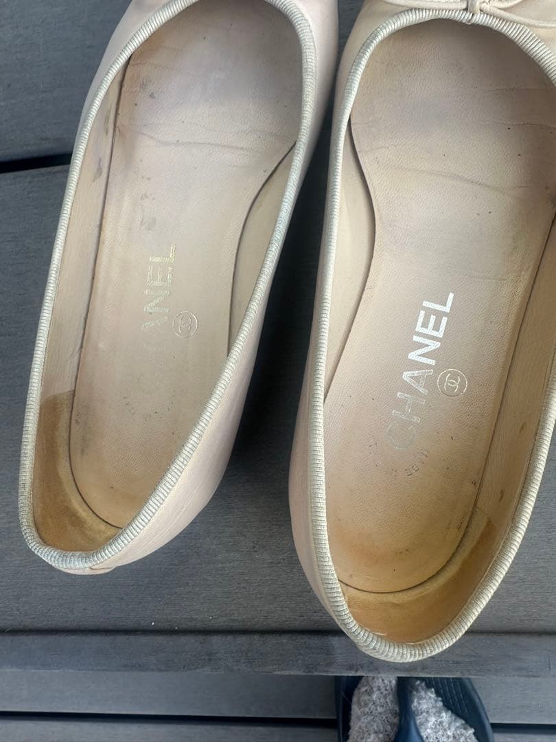 CHANEL シャネル バレエシューズ 37C ココマーク フラット 正規品