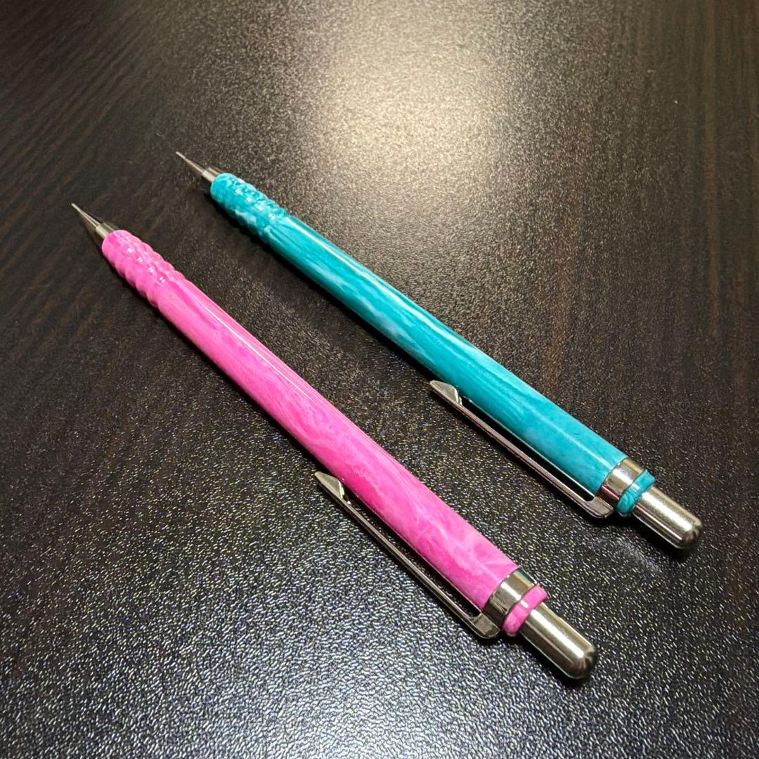 未使用　ロットリング　ティッキースペシャル　ターコイズ&ピンク　マーブル2本