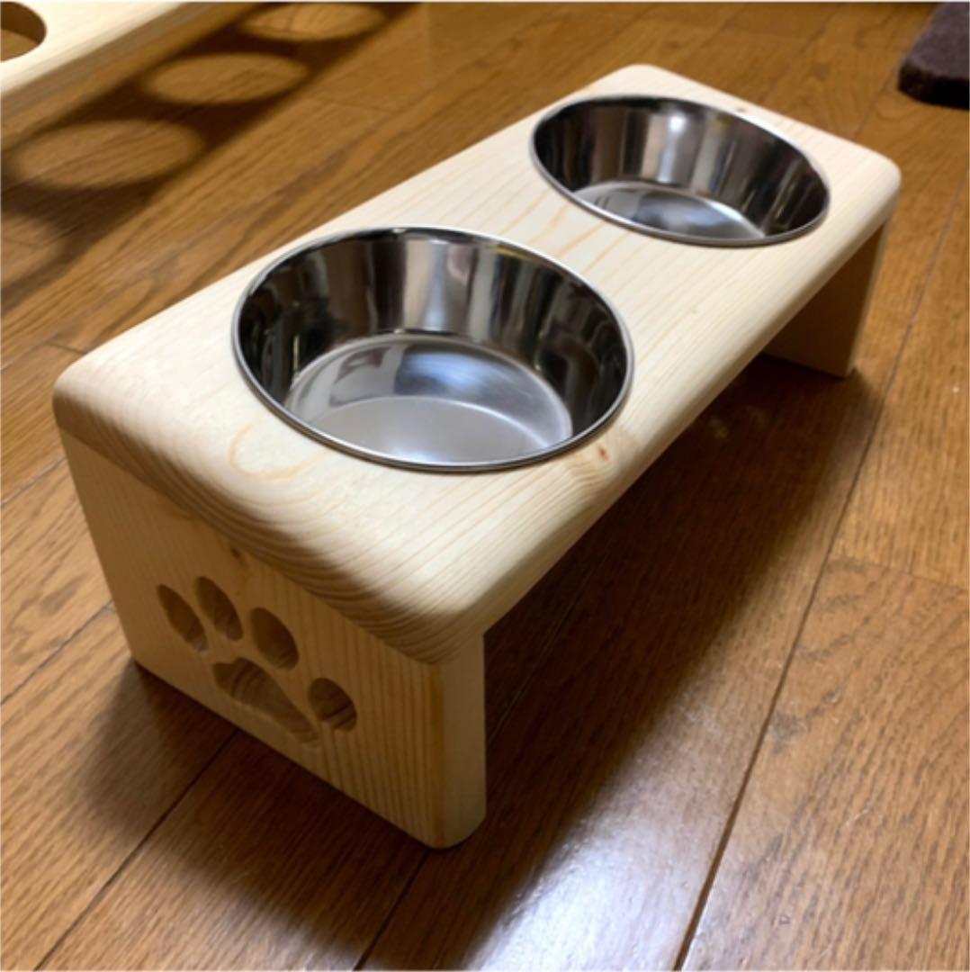 オーダー　ペット　フードスタンド　フードテーブル　餌台　餌入　水入れ　ご飯台
