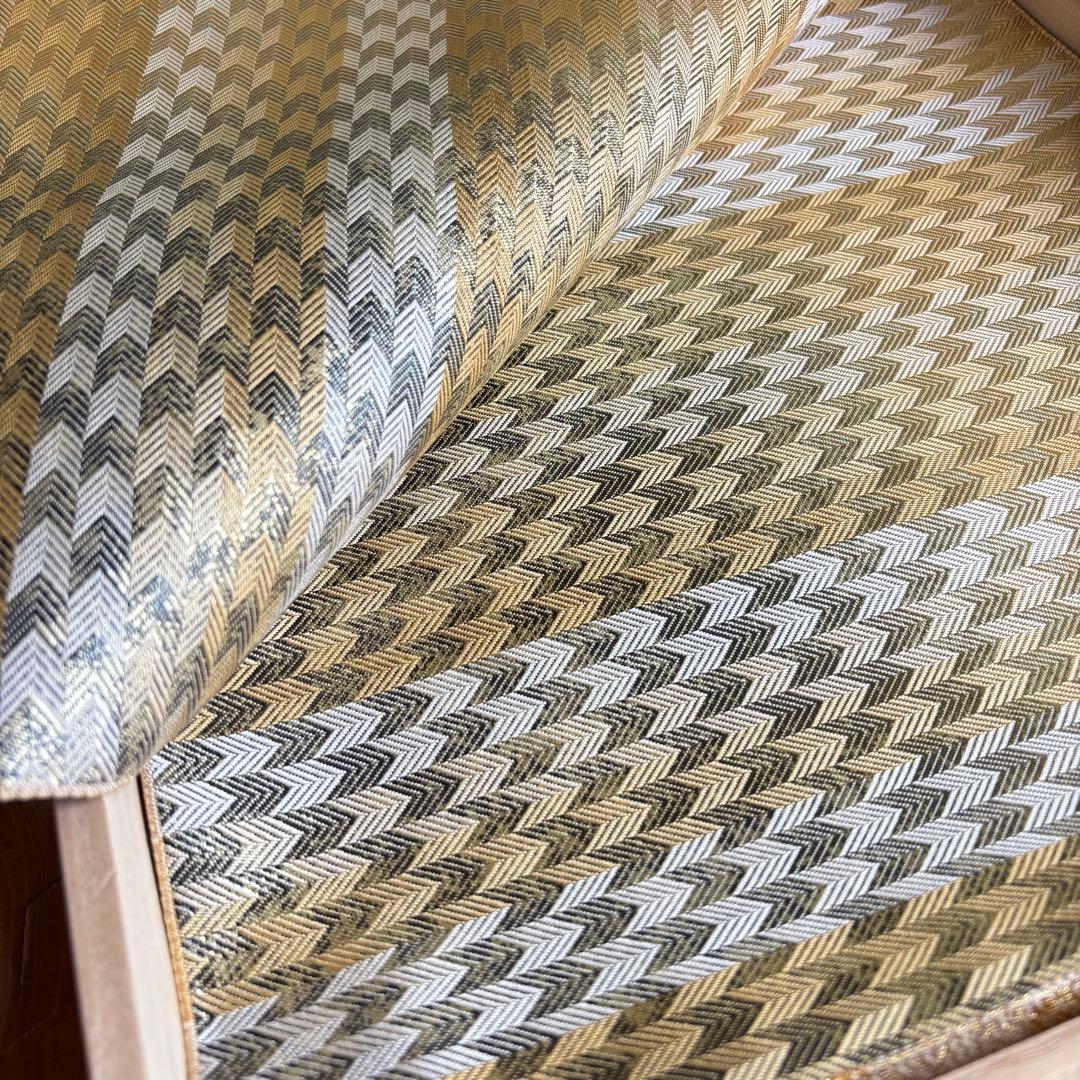 伝統工芸士 若林弘恵 帯 「夢」華皿と独鈷 本金箔佐賀錦 着物 共箱 約4.8m