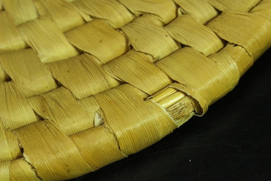 茶道具 竹皮網 円座 九枚 露路 待合(K-A988)