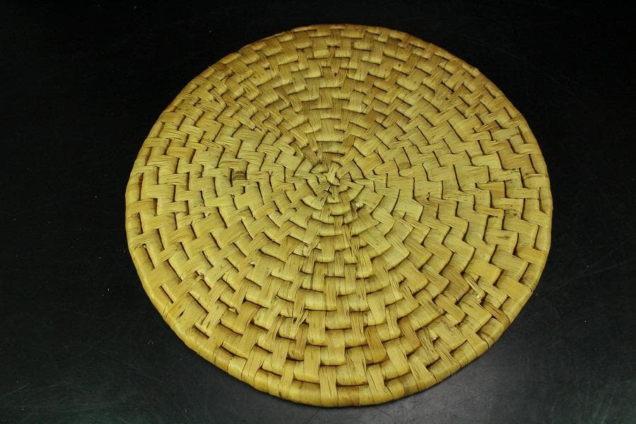 茶道具 竹皮網 円座 九枚 露路 待合(K-A988)