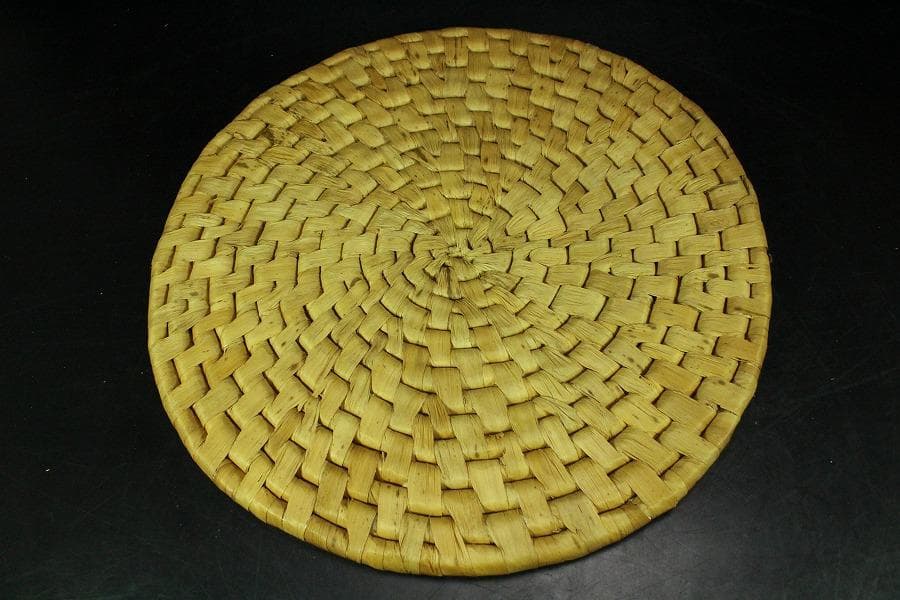 茶道具 竹皮網 円座 九枚 露路 待合(K-A988)