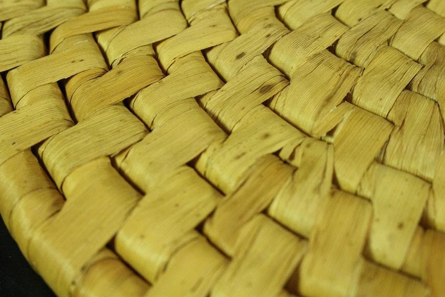 茶道具 竹皮網 円座 九枚 露路 待合(K-A988)