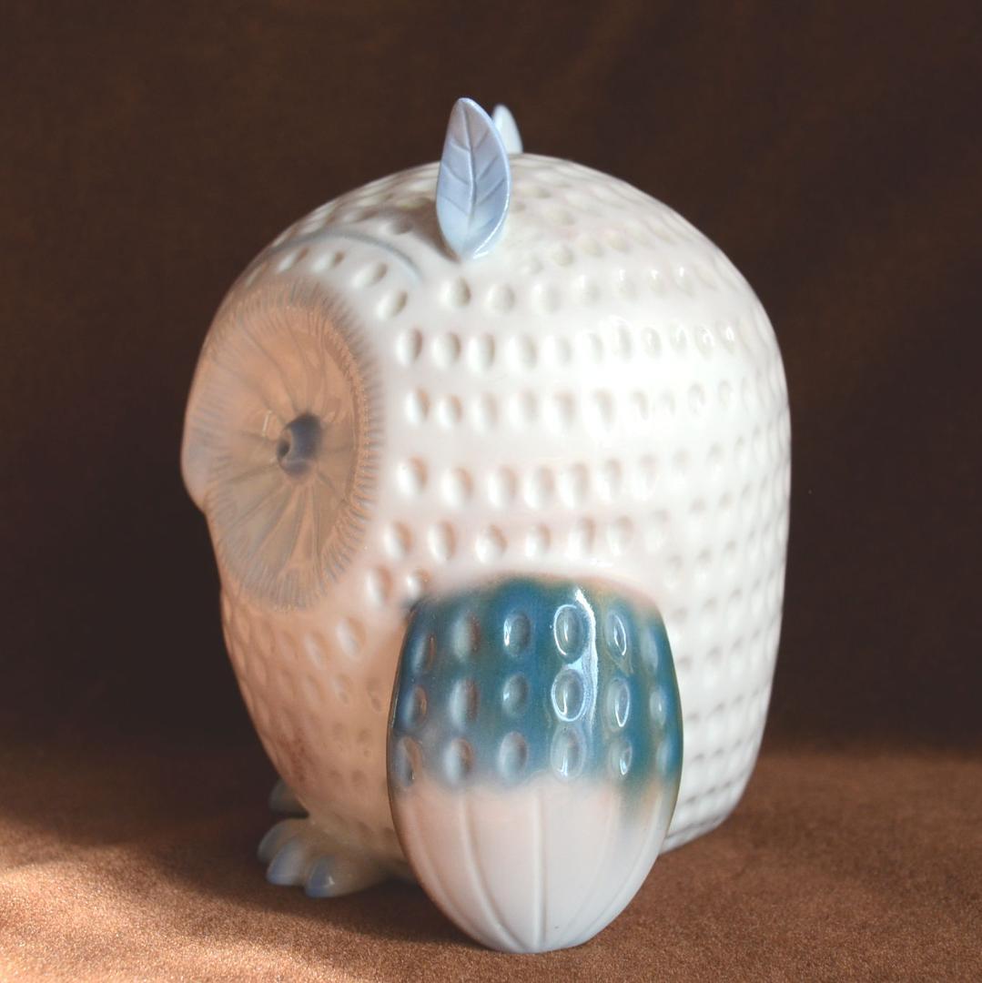 ヴィンテージ ハンガリー アクインクム ポーセリン　ふくろう　磁器