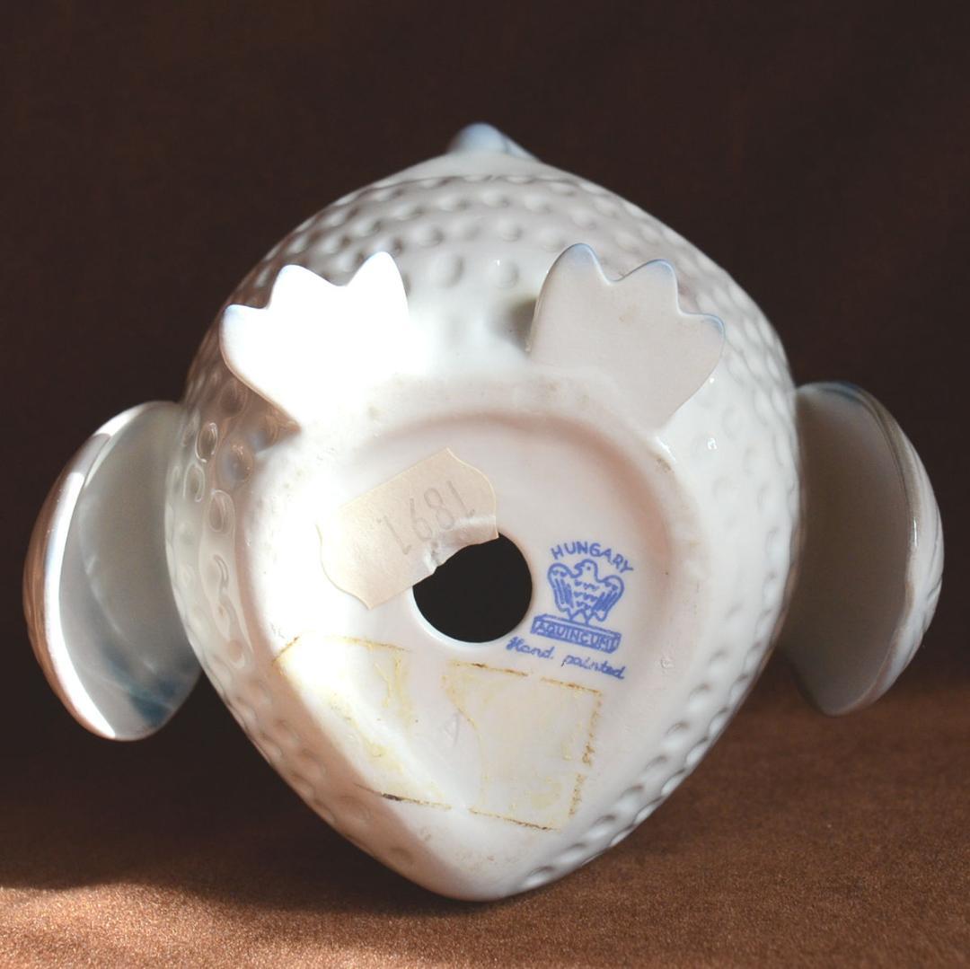 ヴィンテージ ハンガリー アクインクム ポーセリン　ふくろう　磁器