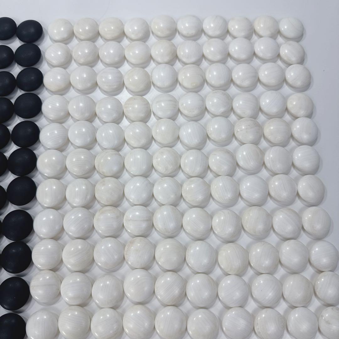 ✦蛤碁石 那智黒 32号 日向特製 メキシコ産 碁笥✦