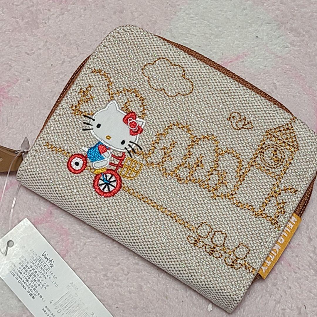 キティ ステッチ ワレット ポーチ Vivitix サンリオレトロ ヴィンテージ