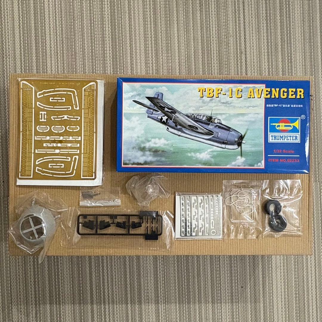 1/32 トランペッター TBF アベンジャー 一部パーツなし 社外品パーツ付き