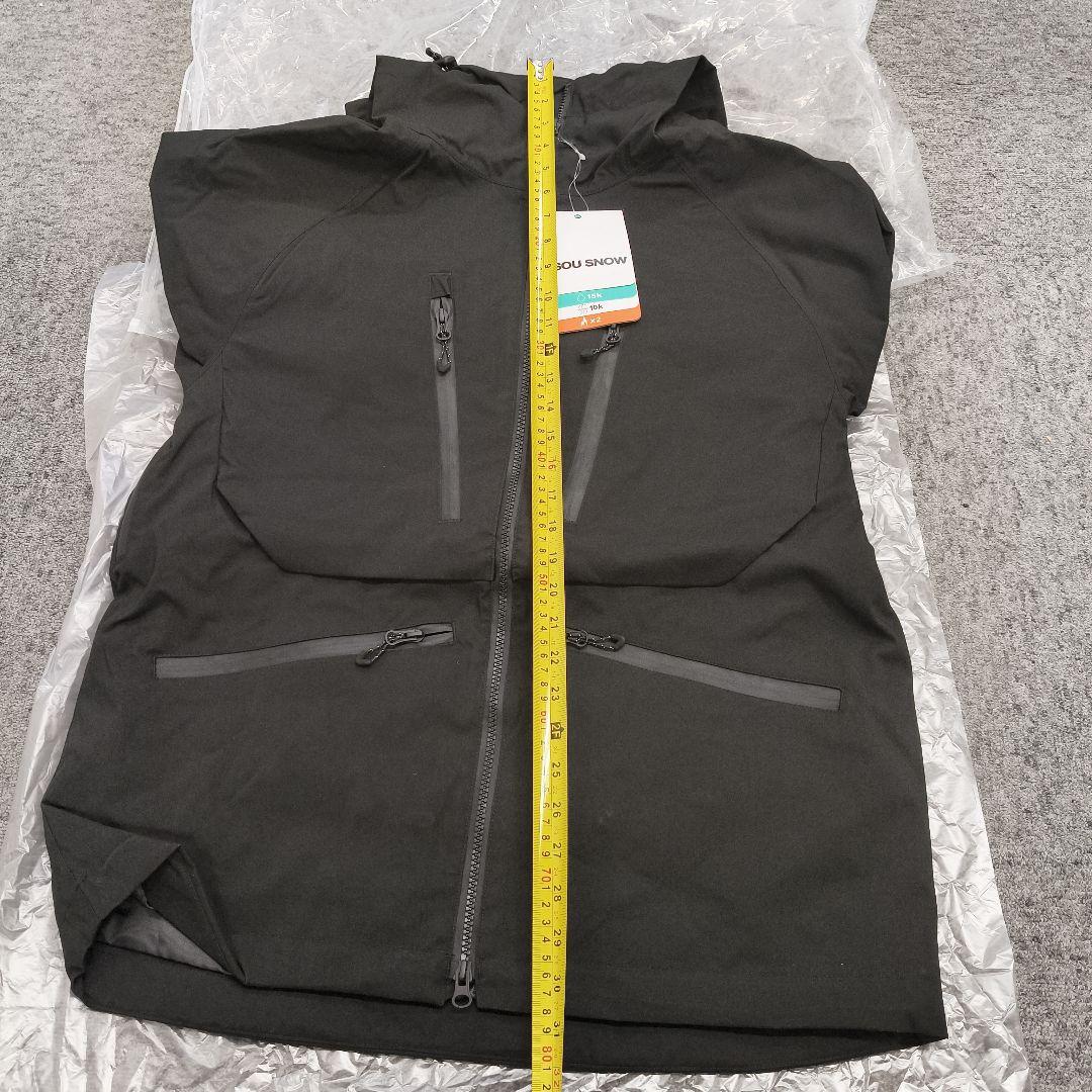 GSOU  レディース 黒 多機能 防水 断熱 スノージャケット