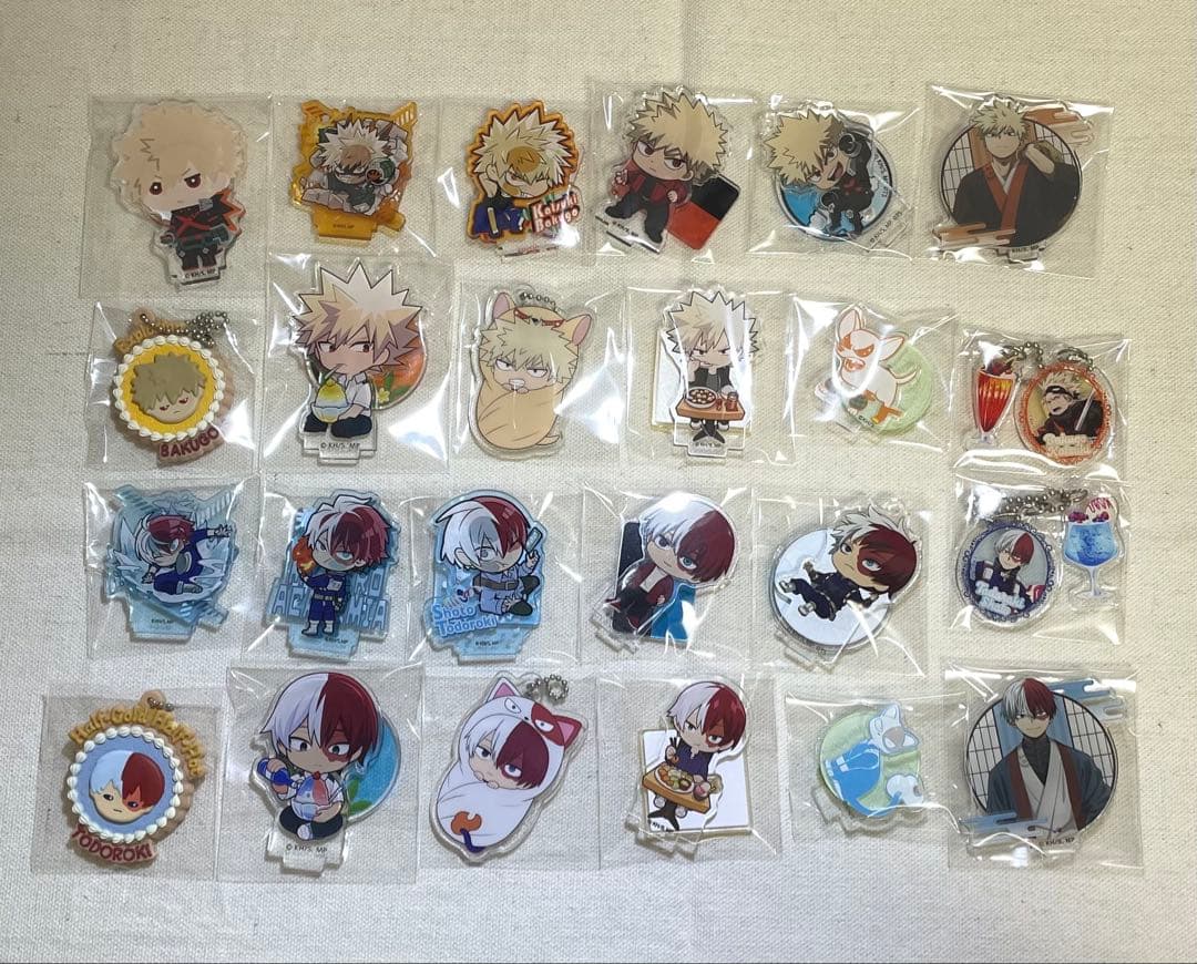 僕のヒーローアカデミア 爆豪勝己 轟焦凍 ミニアクリルスタンド