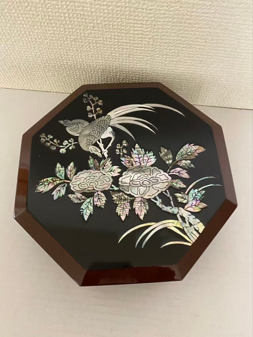 漆器 螺鈿細工 菓子器八角 螺鈿 伝統工芸