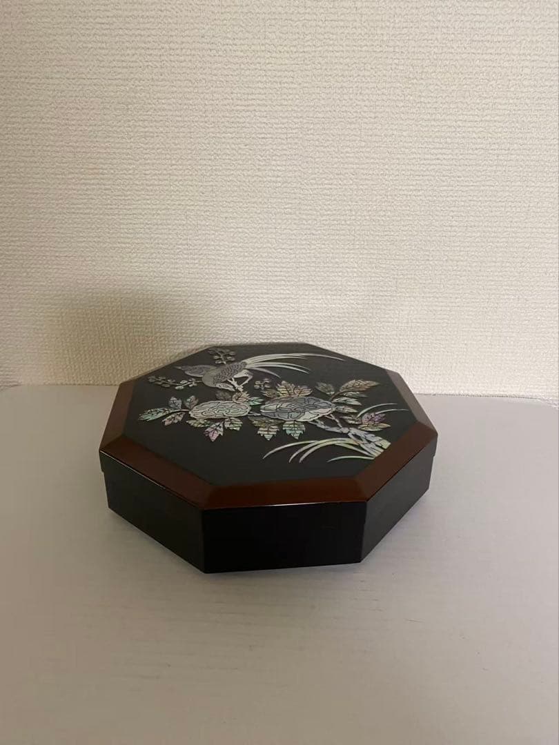 漆器 螺鈿細工 菓子器八角 螺鈿 伝統工芸
