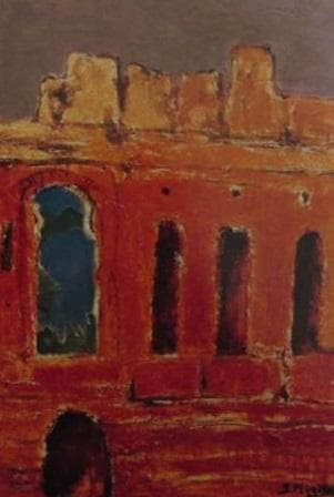 三岸節子、「テアトルの廃墟」、厳選、希少画集・額装画、人気作品