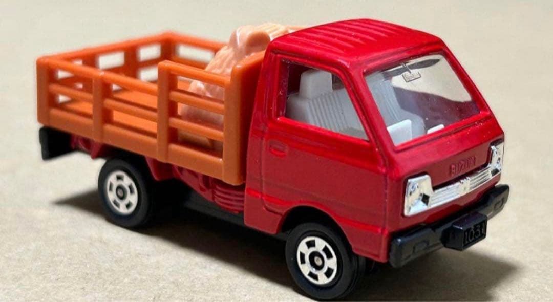 トミカ スズキ キャリィ 家畜運搬車 赤