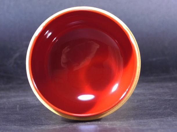 【茶道具　塗師　中村　宗尹　ぼんぼり中棗（共箱）／蒔絵　内朱】