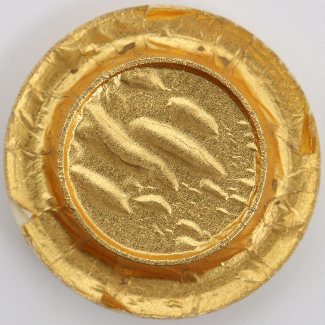 忍冬庵 佐藤和子作 織部焼 肩衝茶入 仕覆付 茶道具 共箱　V909　N9