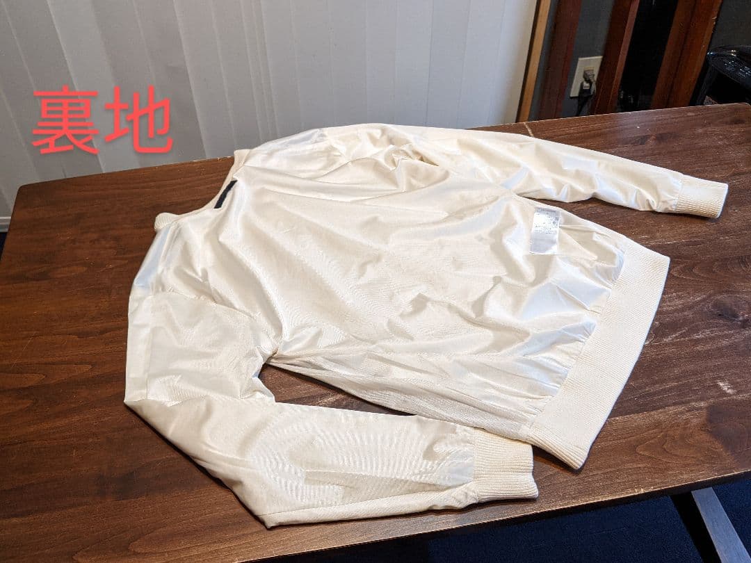 キャロウェイ　バイヤスチェック　裏地　vネック　ニット　セーター　トレーナー　白