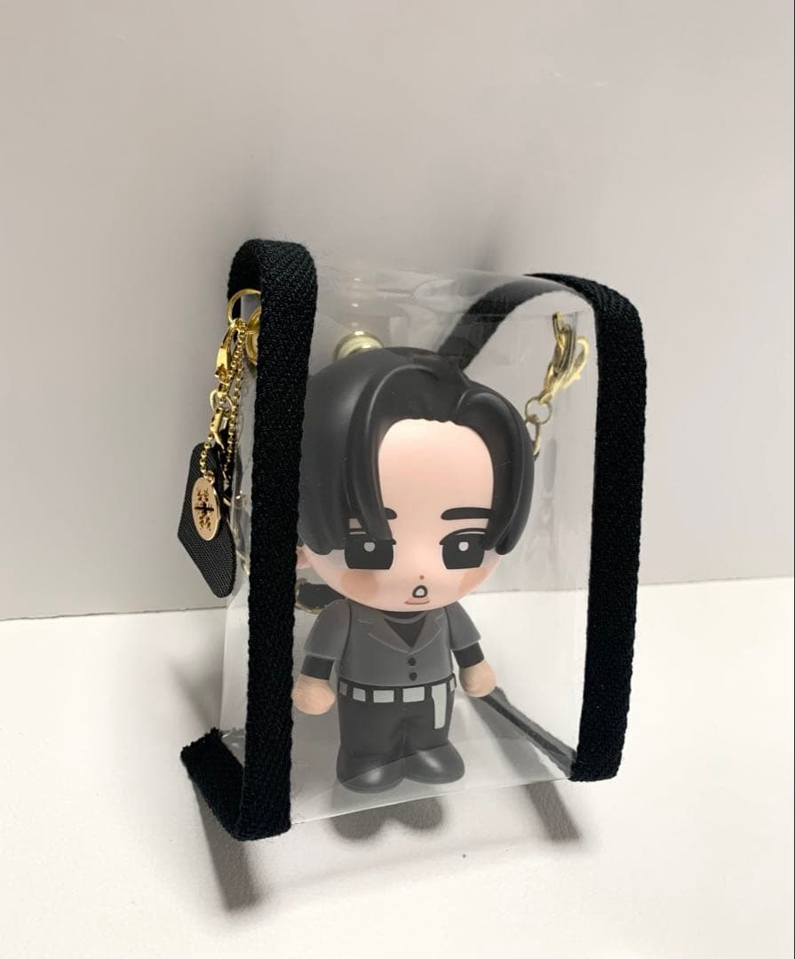 色々出品@569　すのチルソフビポーチ　黒　Man 目黒蓮チルぬい
