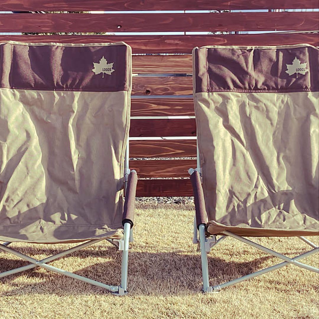 新品　LOGOS Life ハイバックあぐらチェアプラス　二脚セット　折り畳み