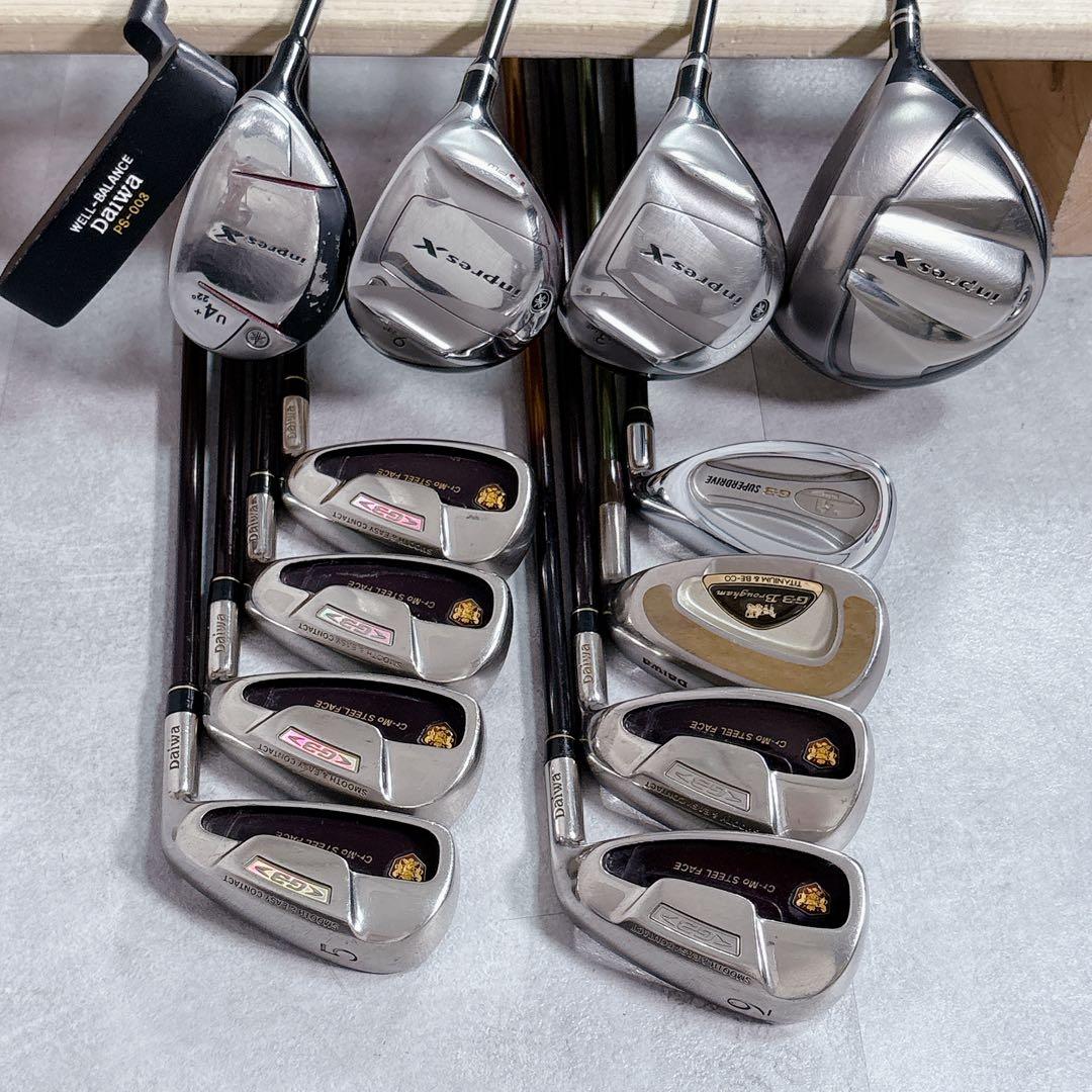 V951 ヤマハ 他 ゴルフクラブ メンズ フルセット インプレスX 黒 初心者