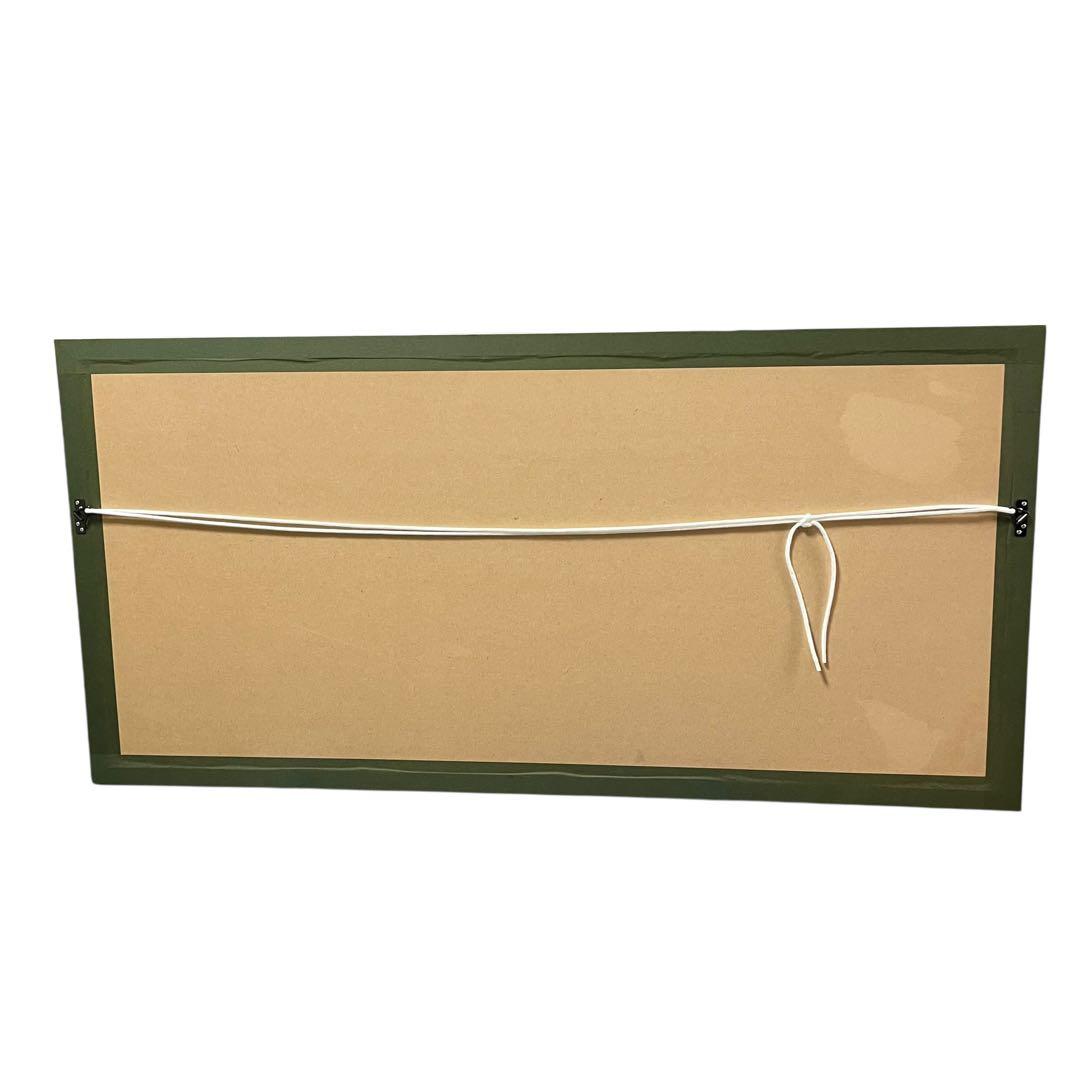 美品 笹倉鉄平 サントロペ港の夜 額装ポスター110×54cm 正規品