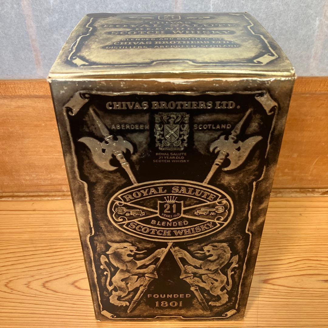 【未開栓】 SALUTE ロイヤルサルート 21年 茶陶器 973g