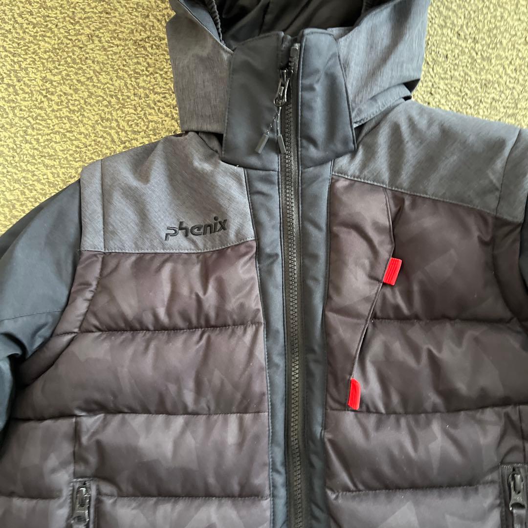 Phenix スキーウェアセット（赤系パンツ・黒系のジャケット） 135-155