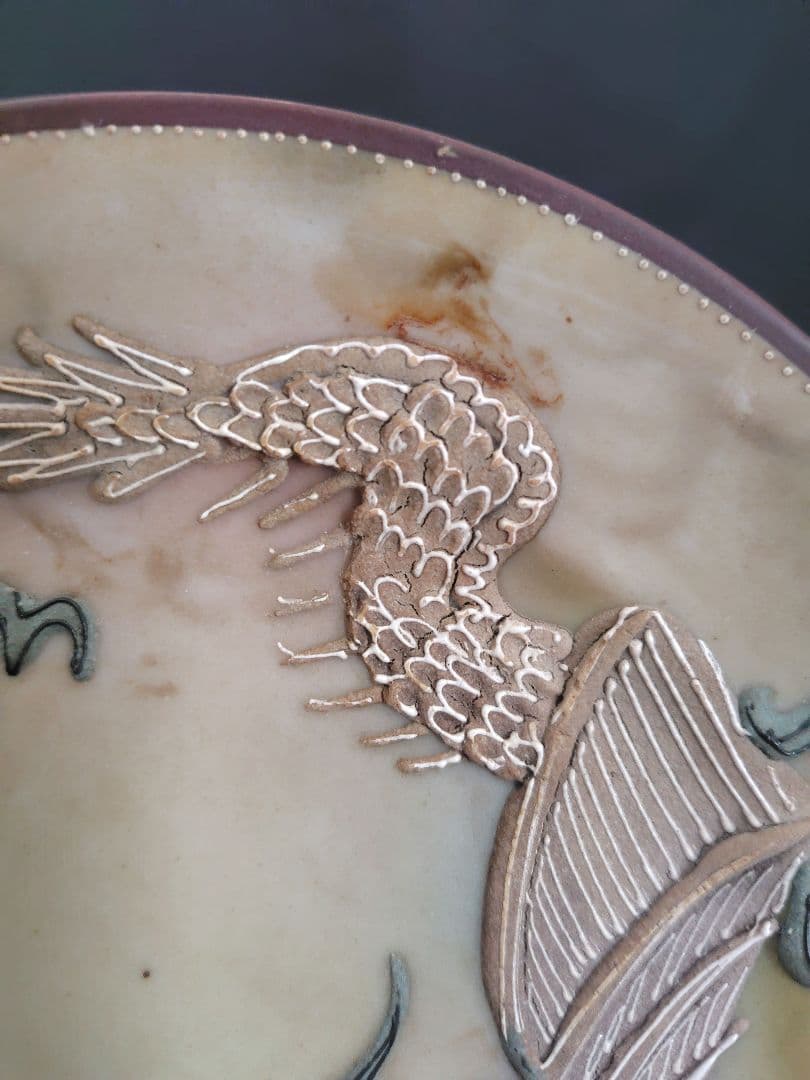 アンティーク　龍皿 2枚セット『MARUKU CHINA』『堀田雄商店』ドラゴン