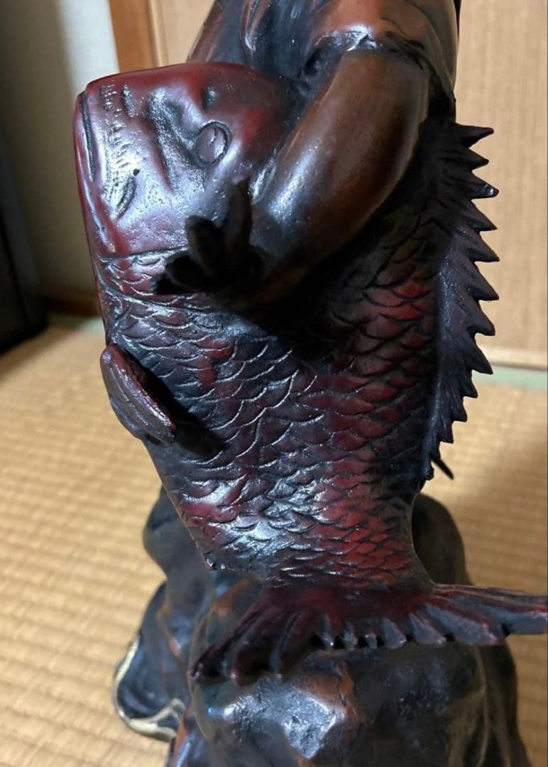 鯛抱き戎様　鋳造　新品保管品　極美品　大型オブジェ　高さ50㎝