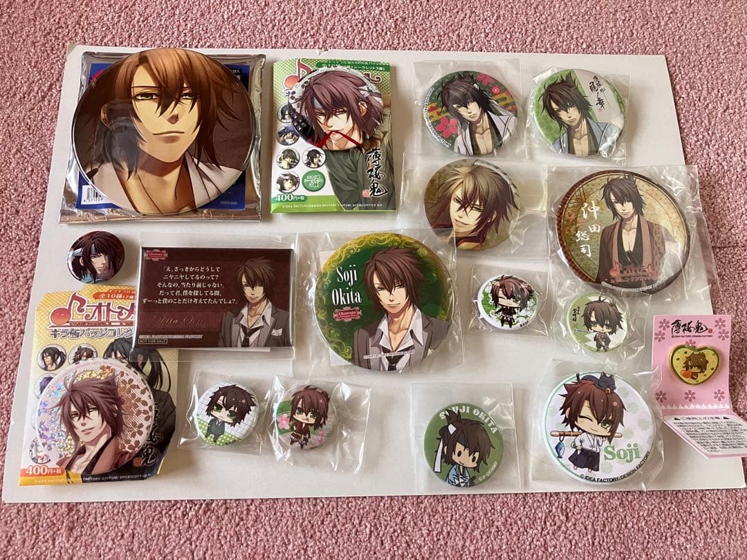 薄桜鬼 沖田総司 缶バッジ 60個