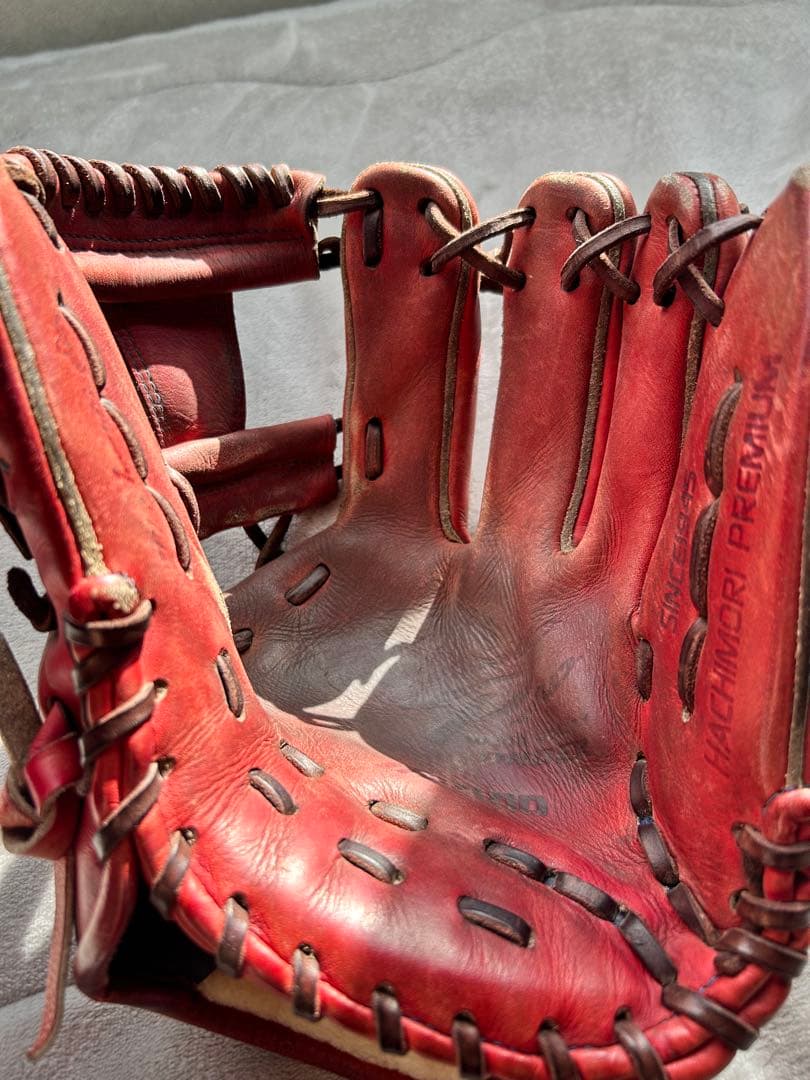 Mizuno ミズノプロ硬式野球内野用グローブ　赤エンジ