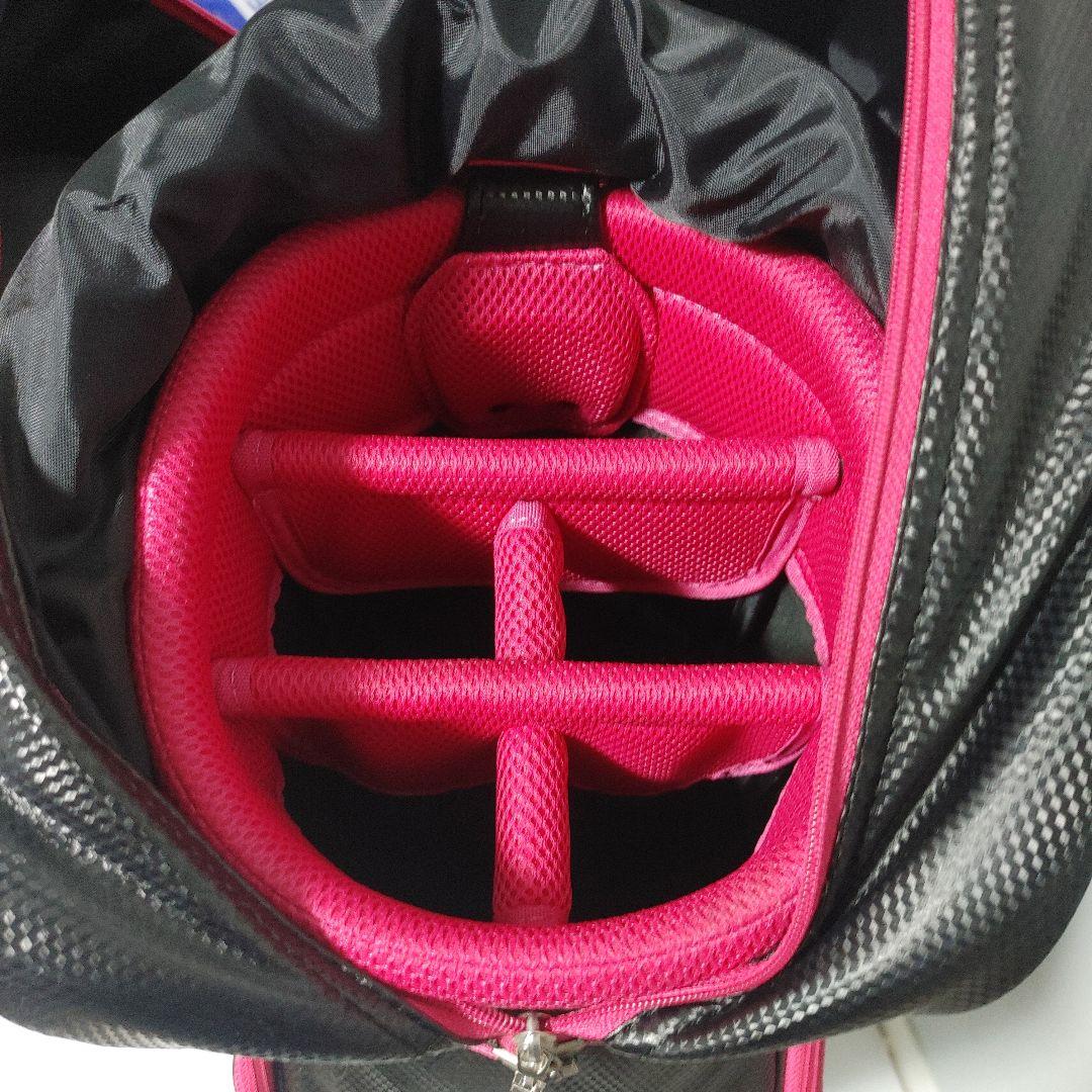 adidas キャディバッグ 黒/ピンク