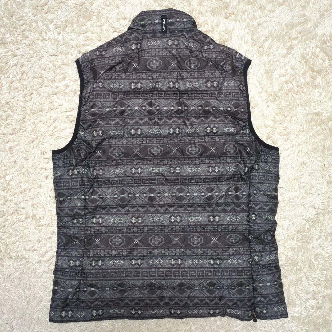 RLX ダウンベスト ゴルフ パッカブル ネイティブ柄 グレー M