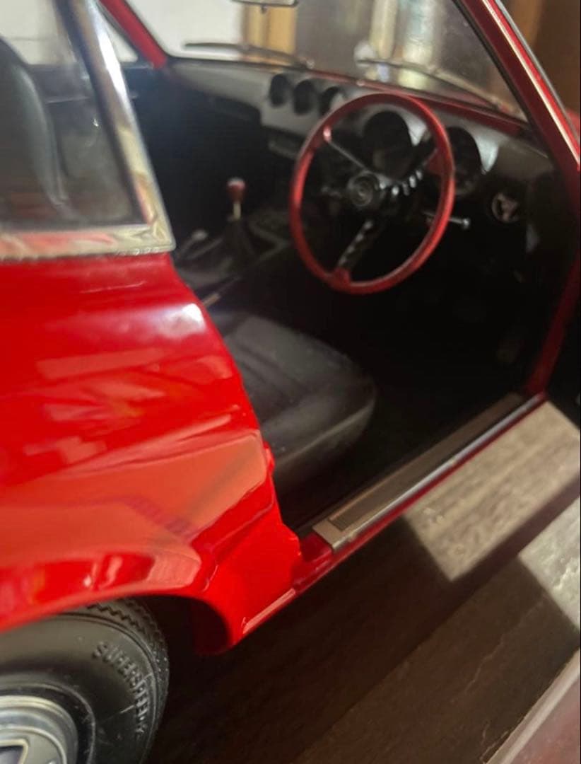 [美品]フェアレディZ S130Z レッド 模型完成品ガラスケース付き