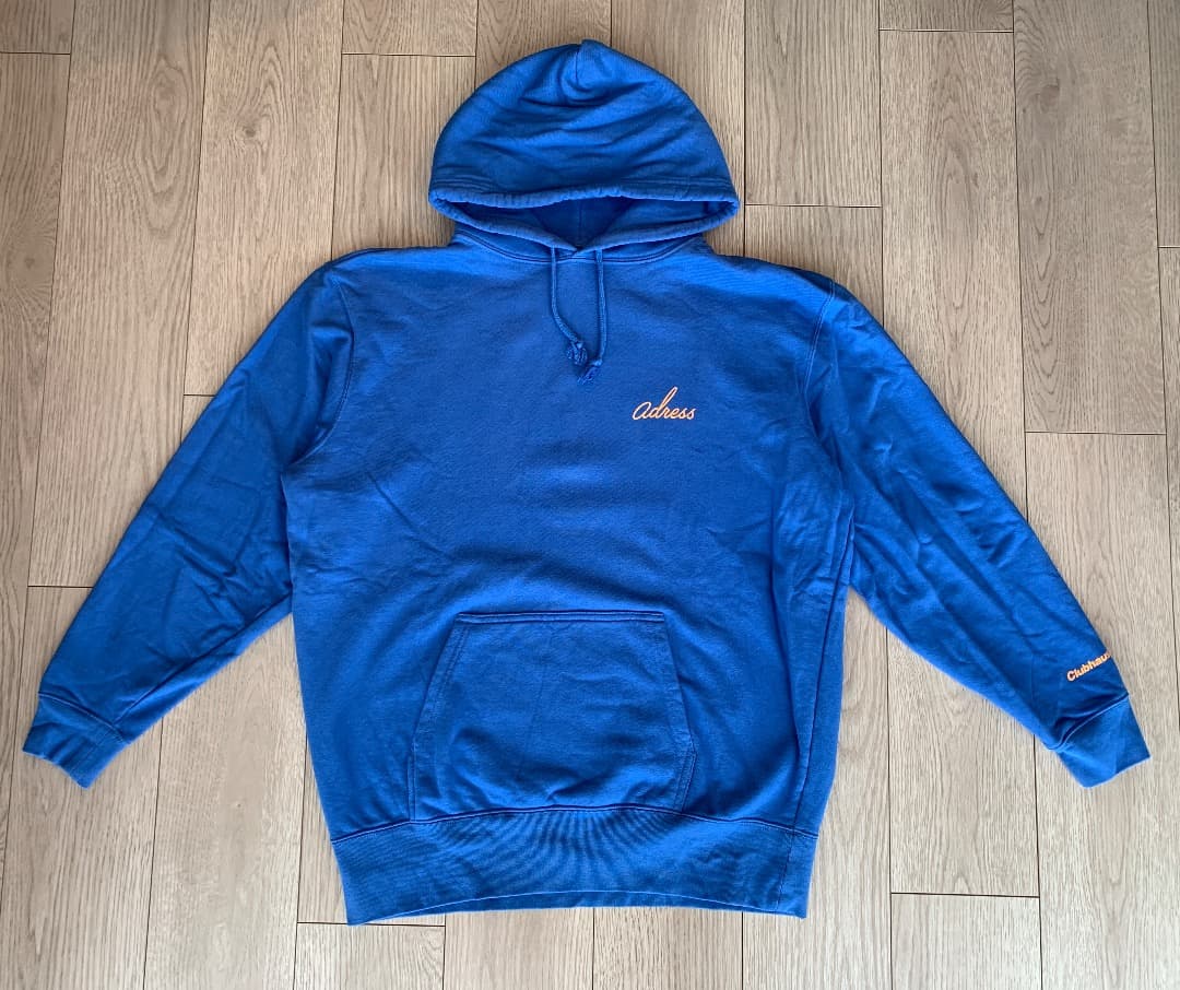 CLUBHAUS　ADRESS　プルオーバー ブルー パーカー