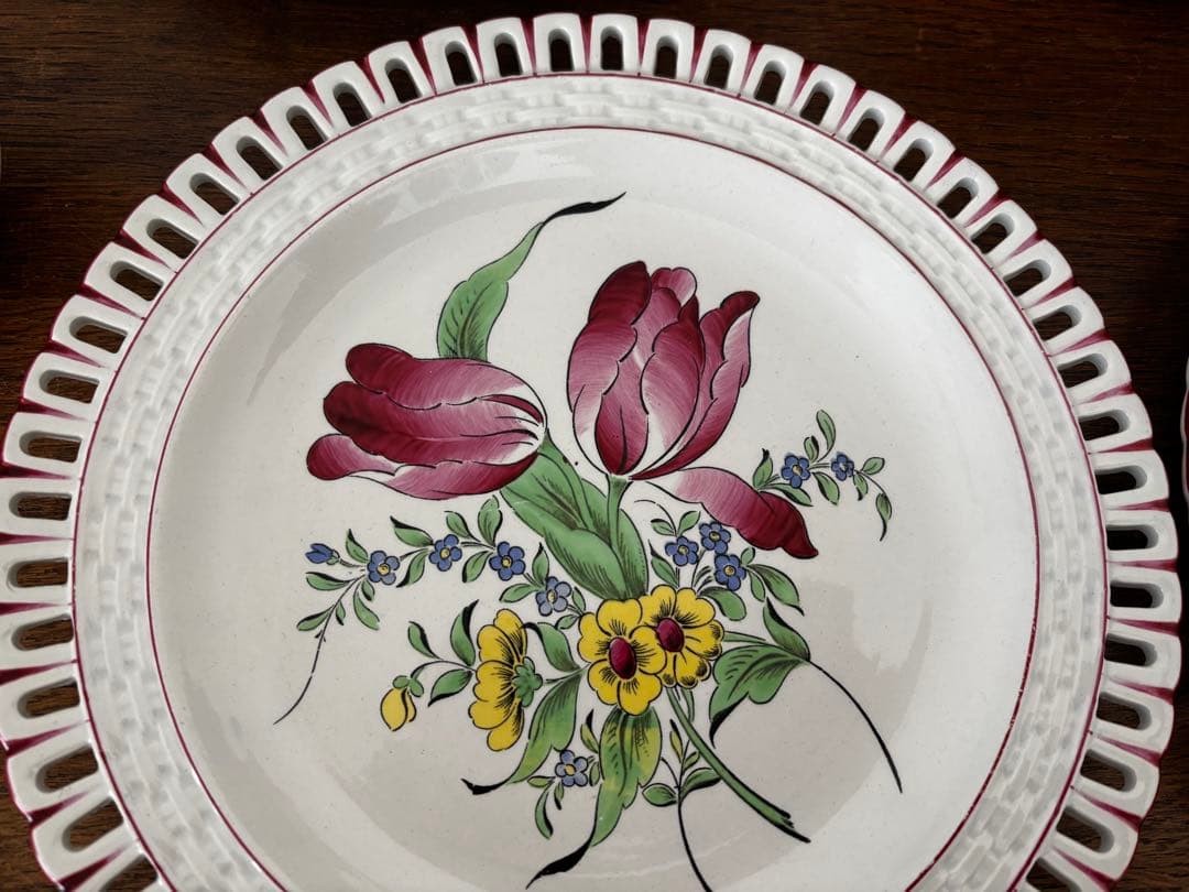 フランスアンティーク　Lunéville パニエ皿　プレート　2枚セット