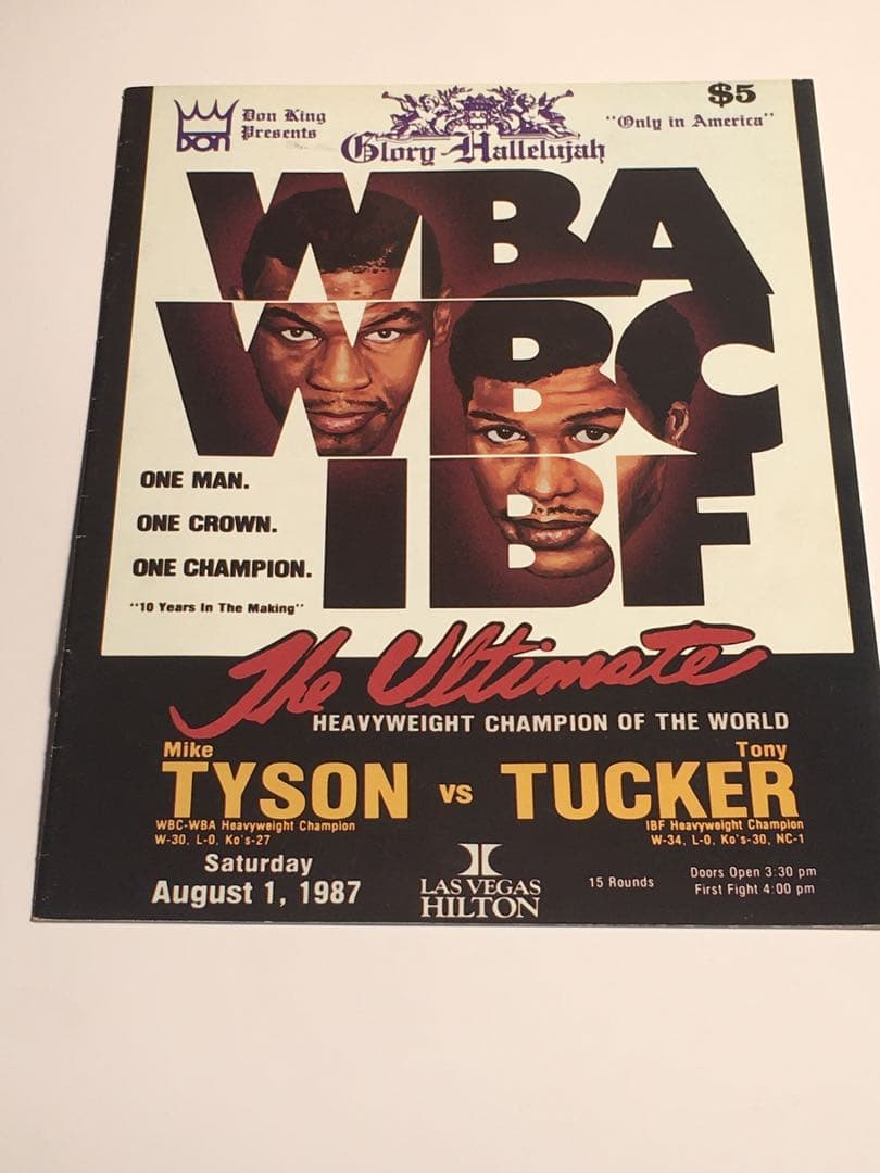 レア　マイク・タイソン対トニー・タッカー　ボクシングパンフレット