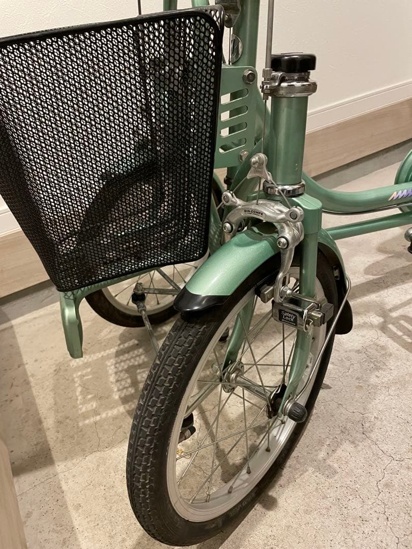 希少車◾️ブリヂストン ミンナ 前2輪後1輪 大人用3輪車 自転車　グリーン