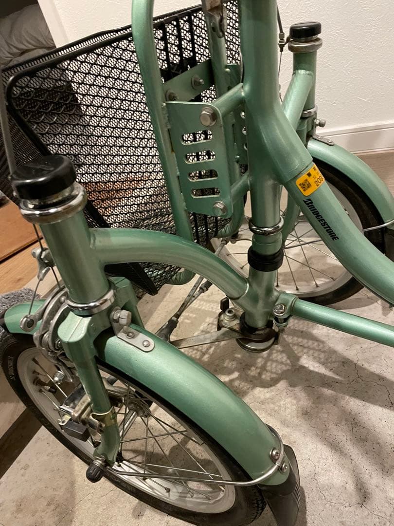 希少車◾️ブリヂストン ミンナ 前2輪後1輪 大人用3輪車 自転車　グリーン