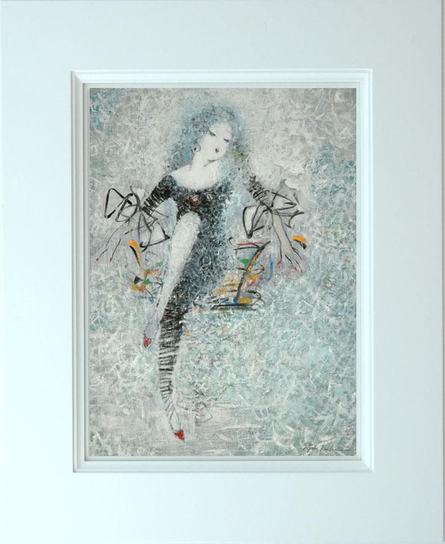 油絵 菅家令子 絵 絵画 インテリア uF6-010711 人物 女性像