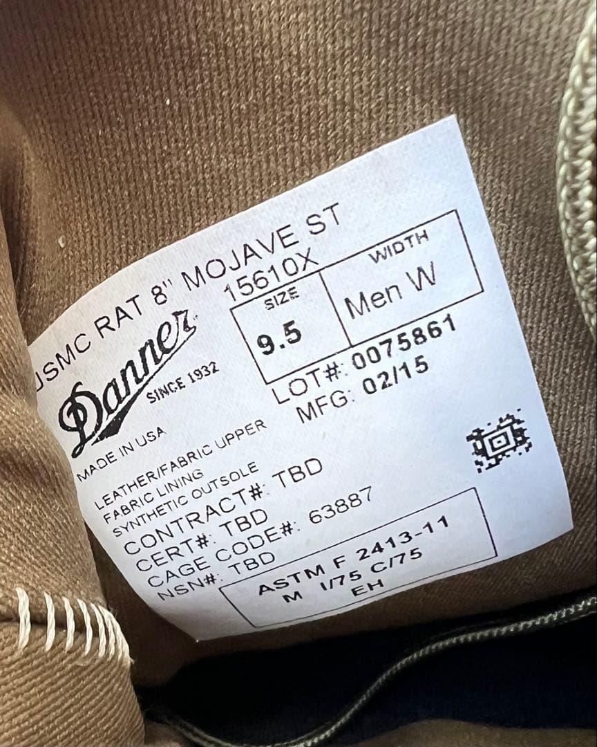 Danner ダナー USMC RAT 8\" MOJAVE ST 15610X