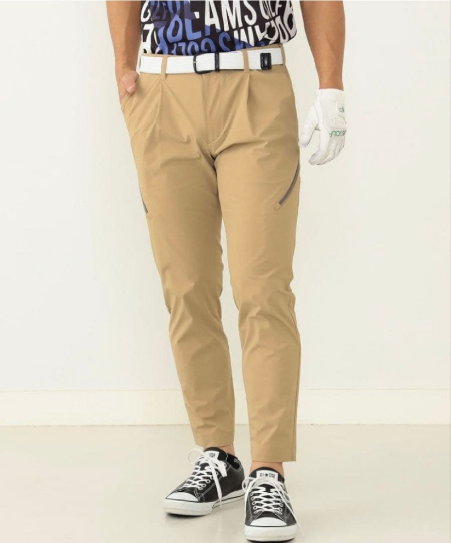 a771 ビームスゴルフ タグ付 定価19000円 ゴルフパンツ ベージュ XL