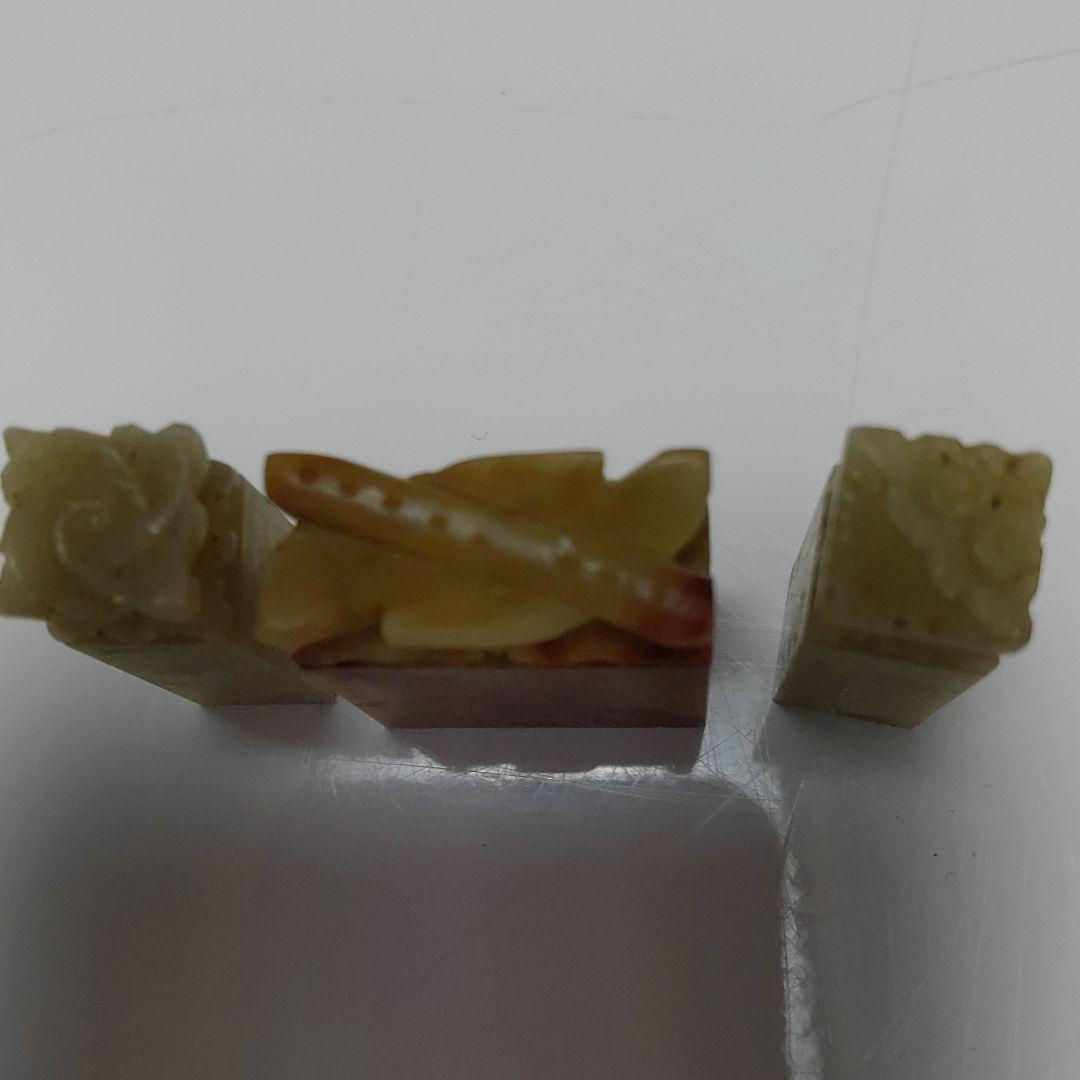 篆刻用の天然石の11本セット[天然石の箱付き]