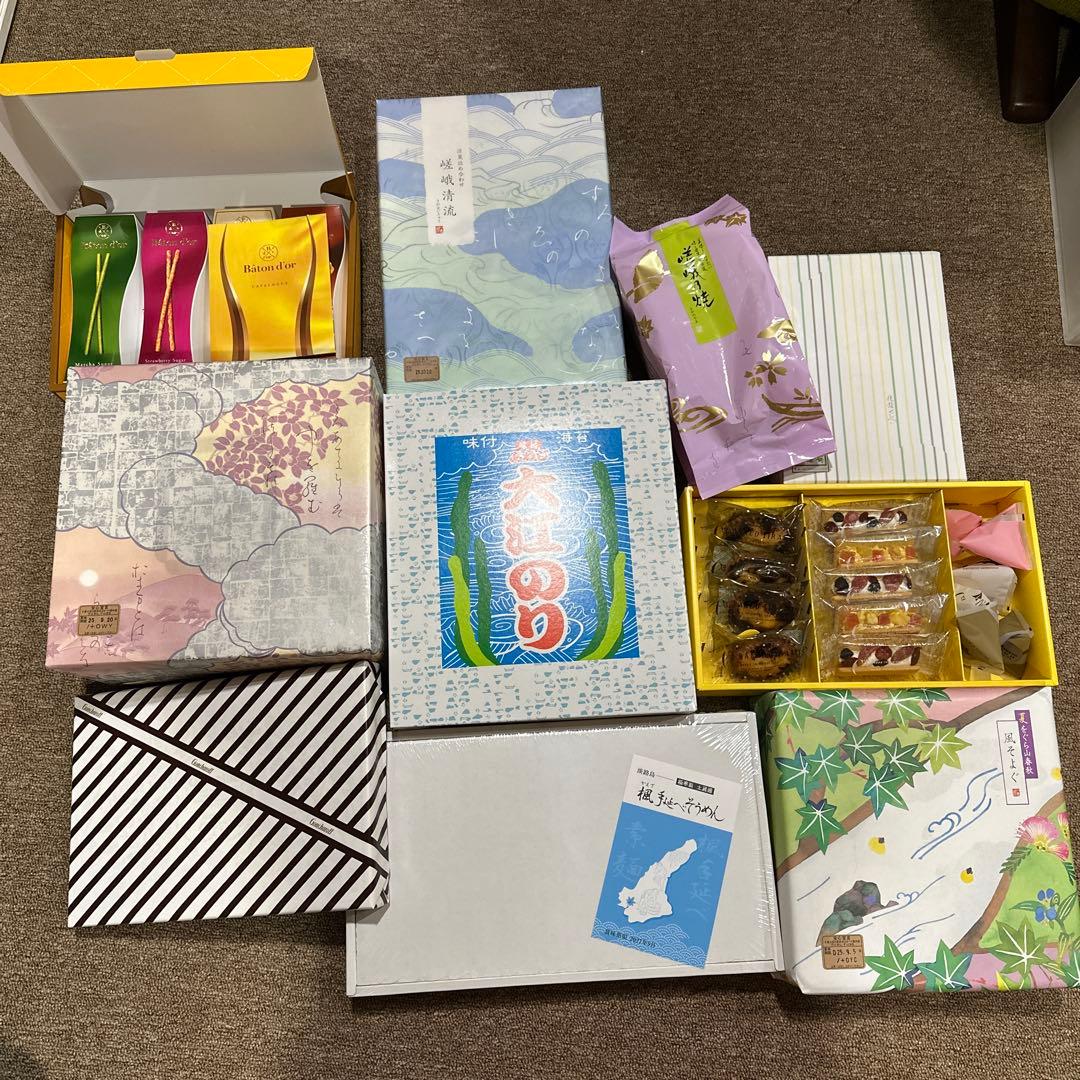 洋菓子　和菓子　素麺　海苔