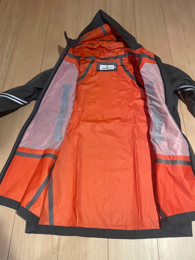 inhabitant ダークグレー ドット柄 スキーウェア